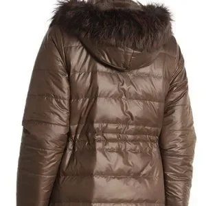 blue duck reversible fur coat